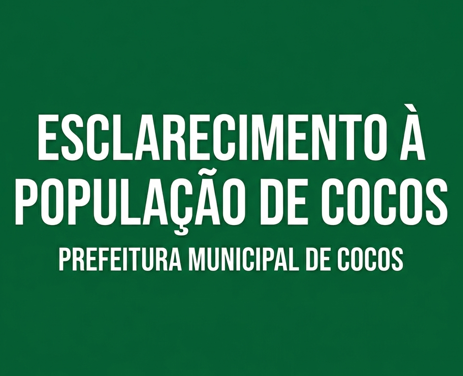 COMUNICADO OFICIAL: ESCLARECIMENTO SOBRE AÇÕES DE SAÚDE NO MUNICÍPIO