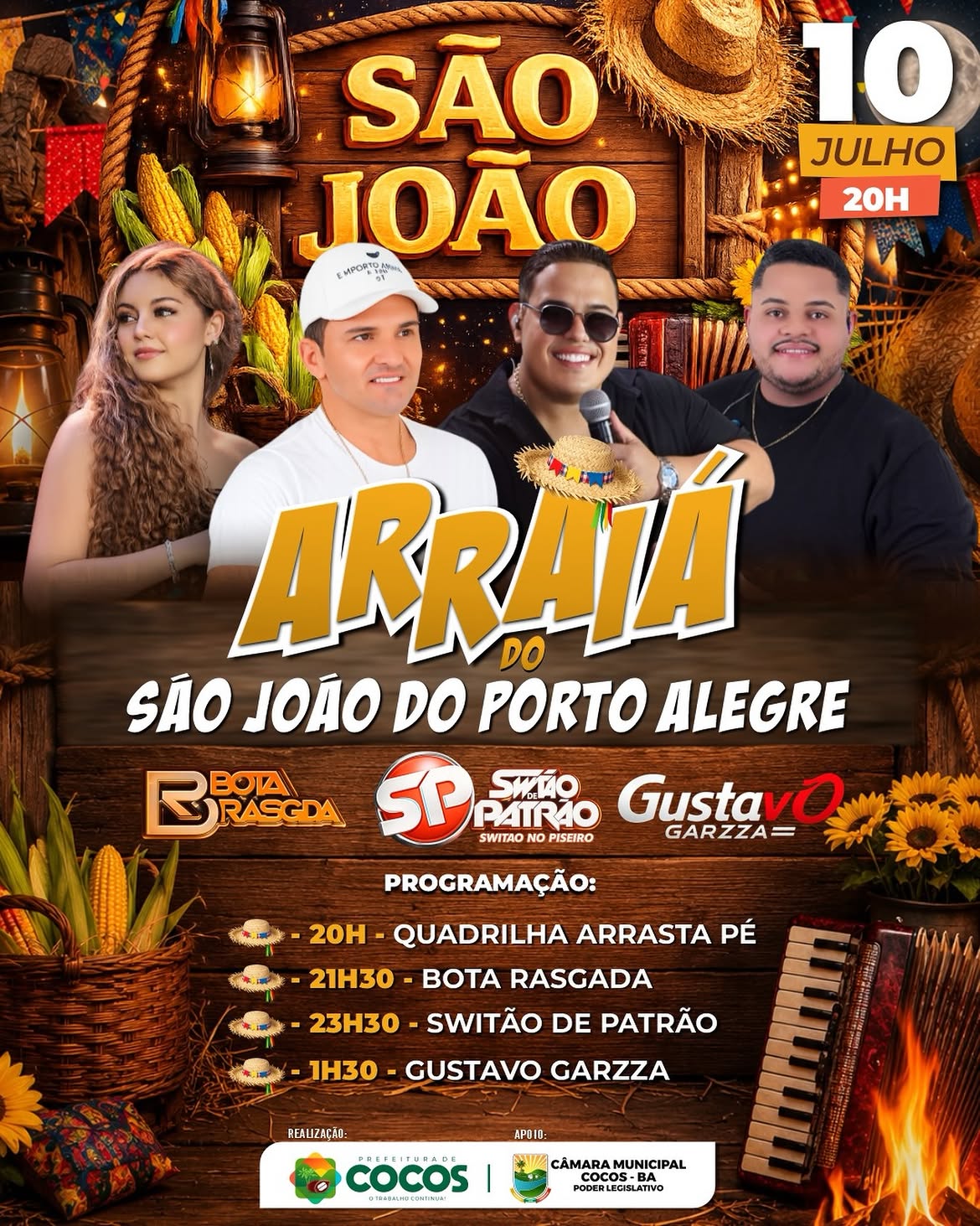 O ARRAIÁ DO SÃO JOÃO DO PORTO ALEGRE ESTÁ CHEGANDO!