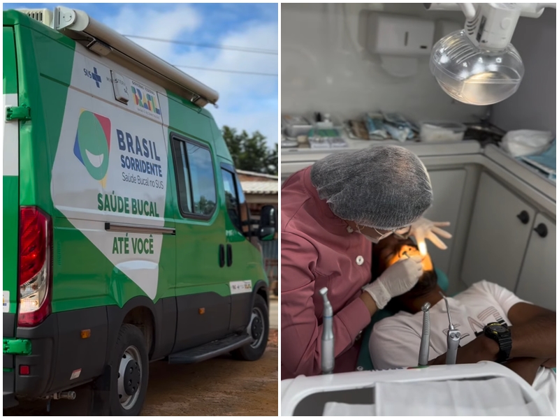 SAÚDE ITINERANTE: ODONTOMÓVEL REALIZA ATENDIMENTOS NO POVOADO DE SANTA ROSA