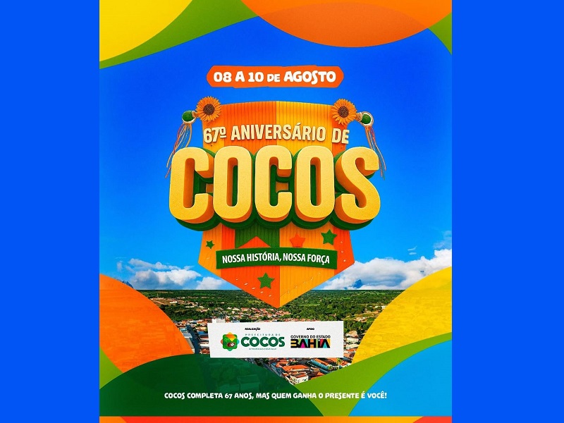 COCOS VAI COMEMORAR SEUS 67 ANOS EM GRANDE ESTILO!